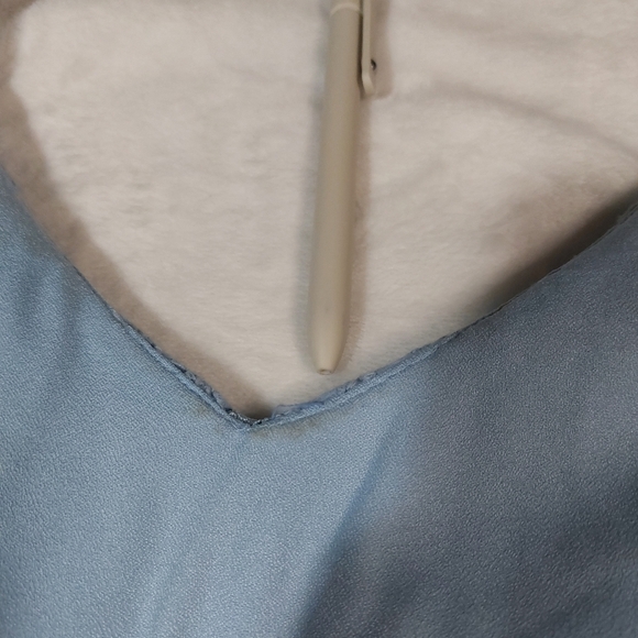 Chelsea 28 Light Blue Eyelet Peter Pan Collar Dress Size Medium - Picture 7 of 8